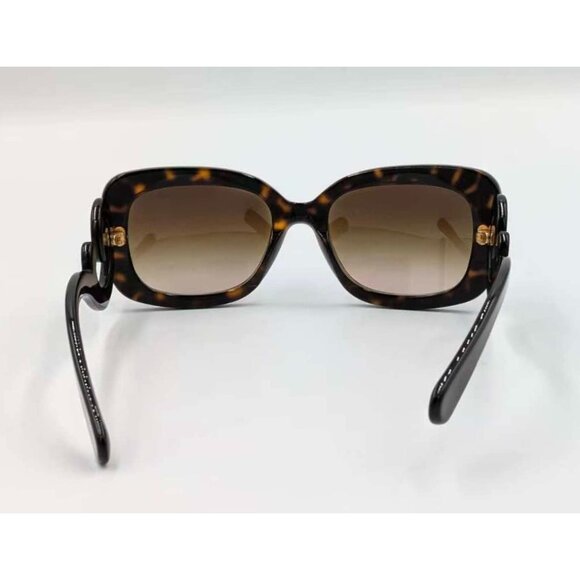 Pre-owned Prada Square Baroque Swirl SPR 27O Acetate Sunglasses Tortoise - Picture 3 of 10